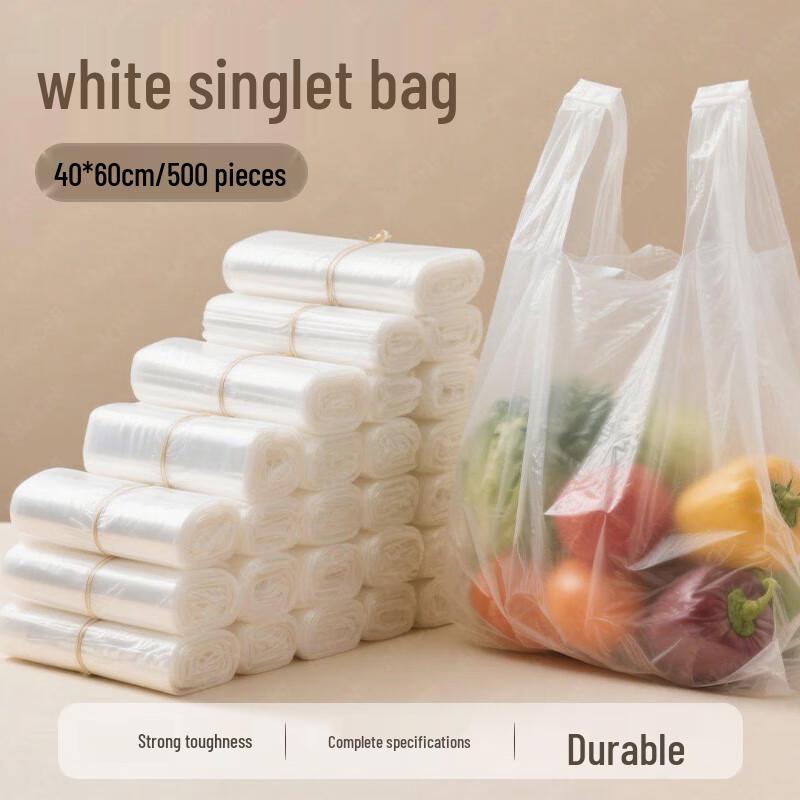 

White Plastic Vest Handle Bags