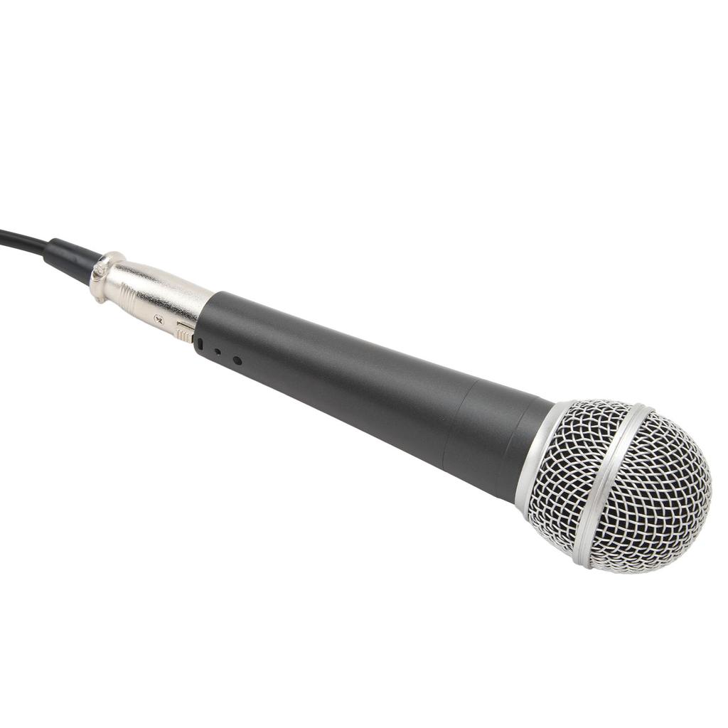Wired Microphone with Tensile Cable Steel Mesh Grille Metal Housings Professional Handheld for KTV Stage
