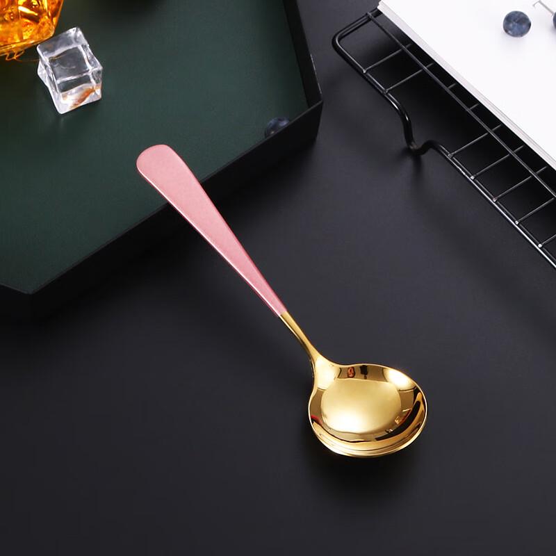 ZISIZ Stainless Steel Round Dessert Spoons