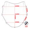 Waase For Ducati Multistrada 620 1000 1100 2004 2005 2006-2009 Windscreen Windshield Wind Deflector Shield Screen Visor Glass