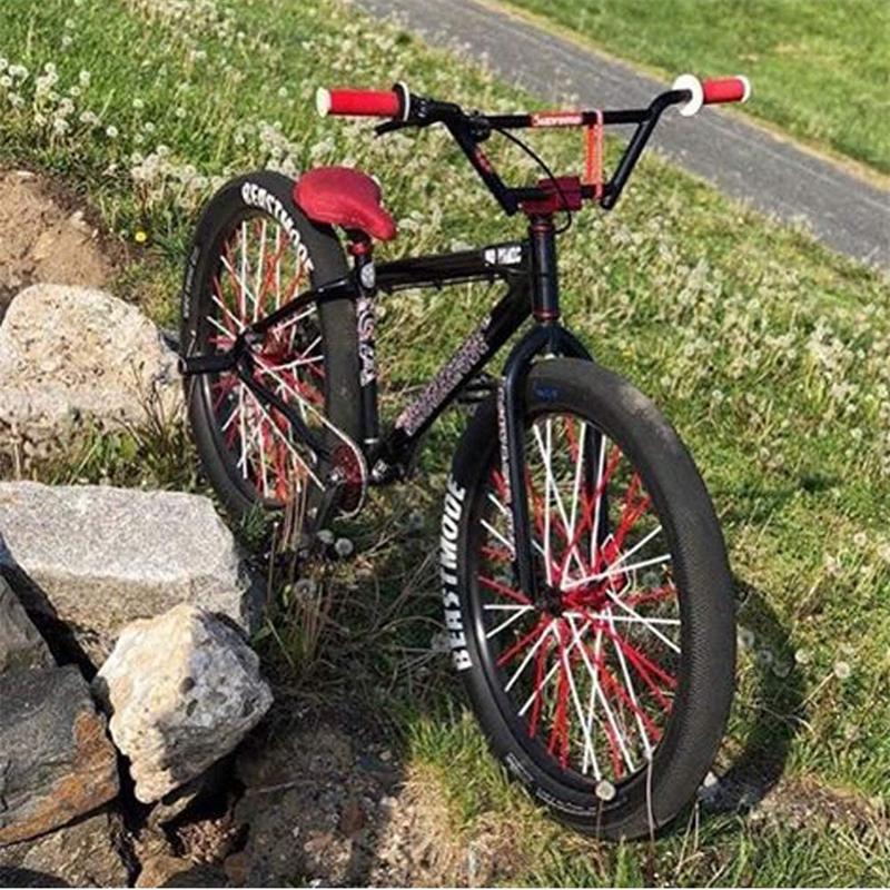 72Pcs Motorcycle Wheel Spoked Protector Wraps Rims Skin Trim Covers Pipe For Motocross Bicycle Bike Cool Accessories 11 Colors