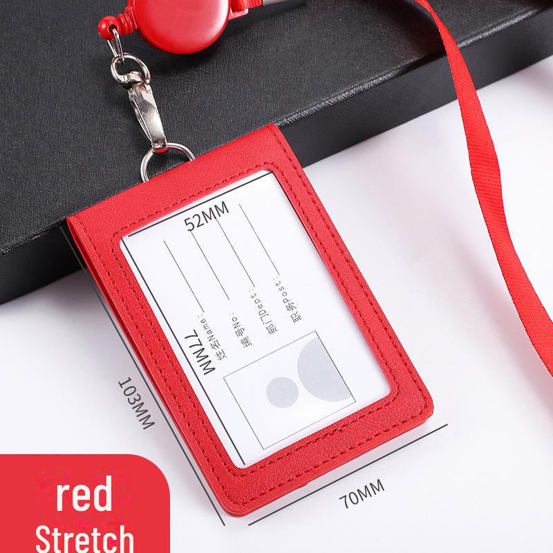 

Двослотовий складаний тримач карток із висувним шнурком для посвідчення особи, студентської або автобусної картки