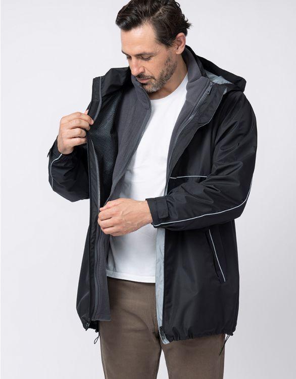 Baby carrier compatible PEDRO S [Serafin] Coat, coat, Men's Black/Gray