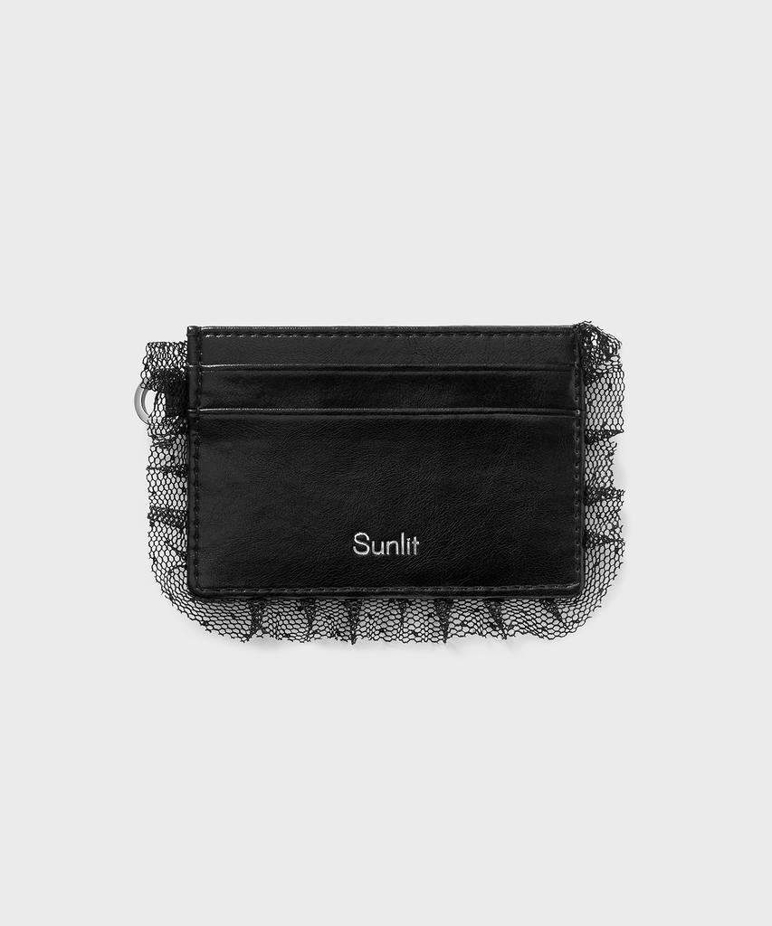 Sunlit Lace Frame Card Wallet (Black)