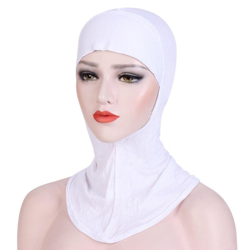 Turbanmütze Vollabdeckung Innen-Hijab-Kappen Islamische Unterkopftücher Hauben Einfarbige Modal-Unterkopftuchkappen