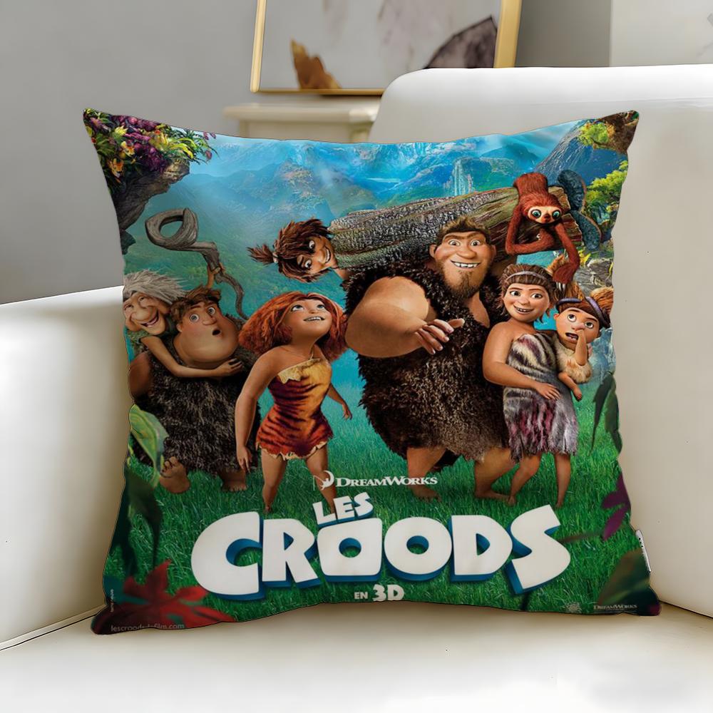 Klassischer Animationsfilm Die Croods Kissenbezug Weich & Leicht zu Waschen – Vielseitig für Sofa, Bett, Reisen und Büro