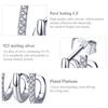 Sterling Silver Earrings Three-layer Twisted Silver Earrings Zircon Earrings