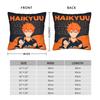 Haikyuu Quadratische Kissenhülle Anime Kissenbezüge Mode Reißverschluss Dekor Kissenbezug für Sofa 4040cm
