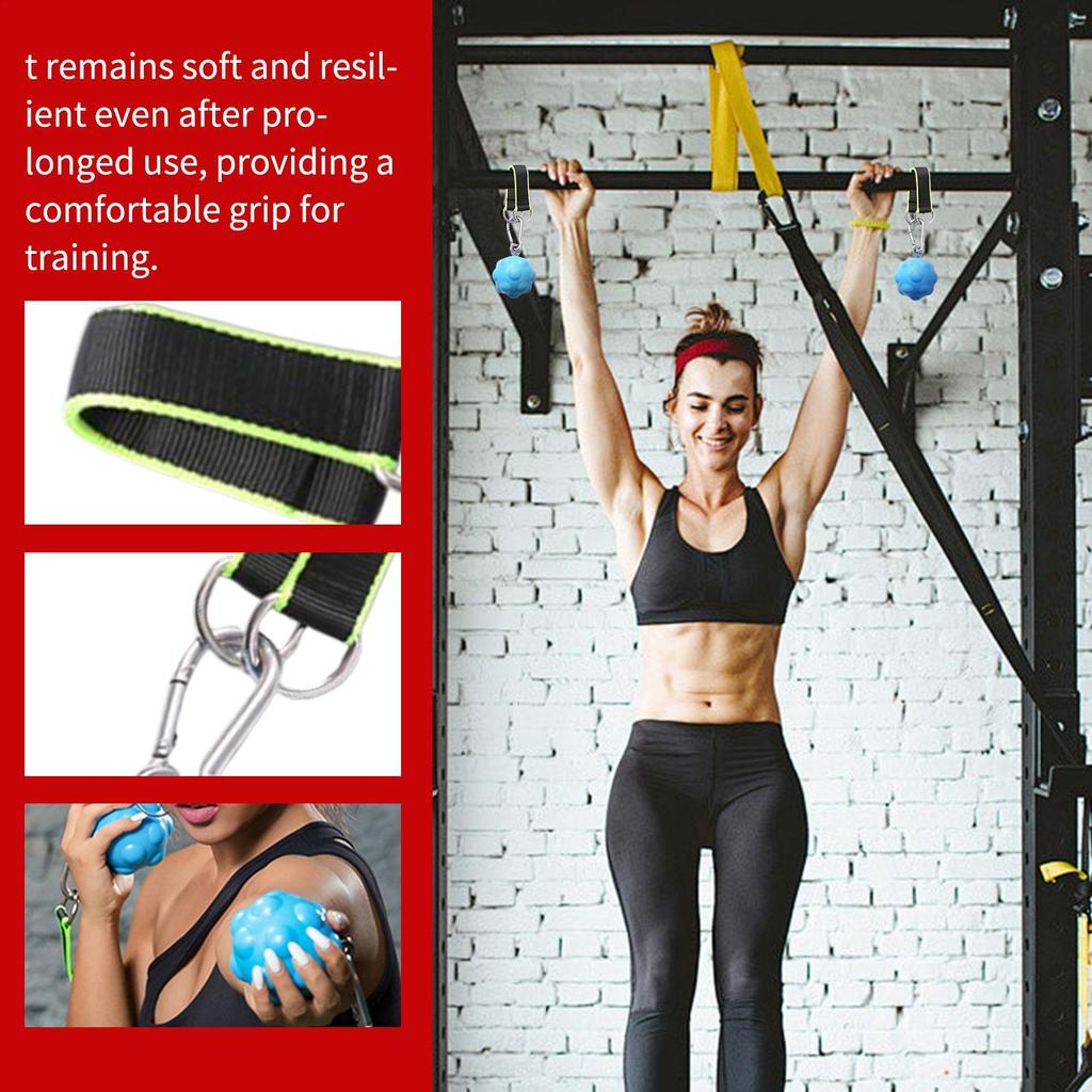 Pull Up Ball Rock Climbing Arm Exerciser Portable Muscle Training Equipment Finger Strength Trainer for Gym Athletes Players