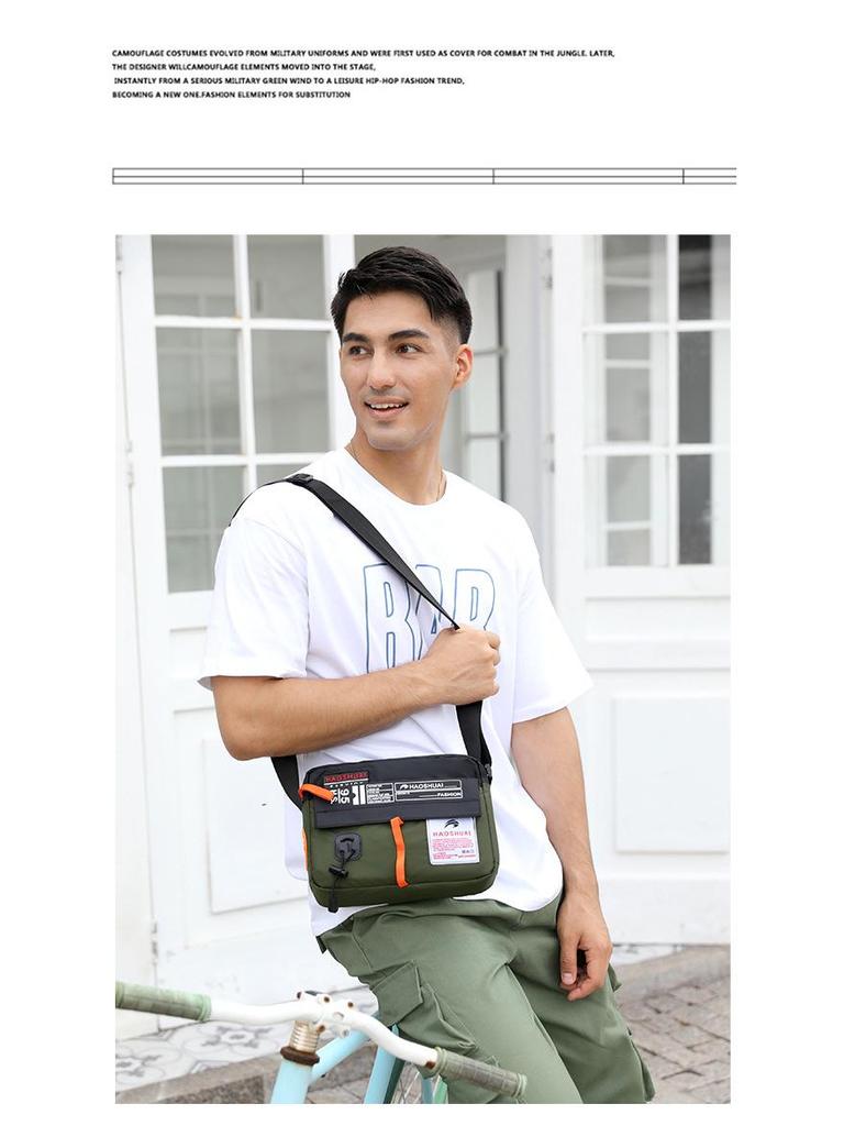 Men's Trendy Outdoor Waterproof Nylon Crossbody Bag