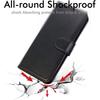 Galaxy Note 20 Leather Wallet Case, Flip Protective Case Cover with Wallet Card Holder, Stand and Wrist Strap - Black