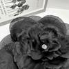 Multi-Layer Three-Dimensional Nail Drill Black Rose Corsage Decoration Eugen Yarn Fabric Handmade Diy Accessories Accessories