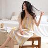 Lyocell Nightdress Women's Summer Thin Short-sleeved Dress Middle-aged Mother Loose Large Size Can Be Worn Outside Loungewear