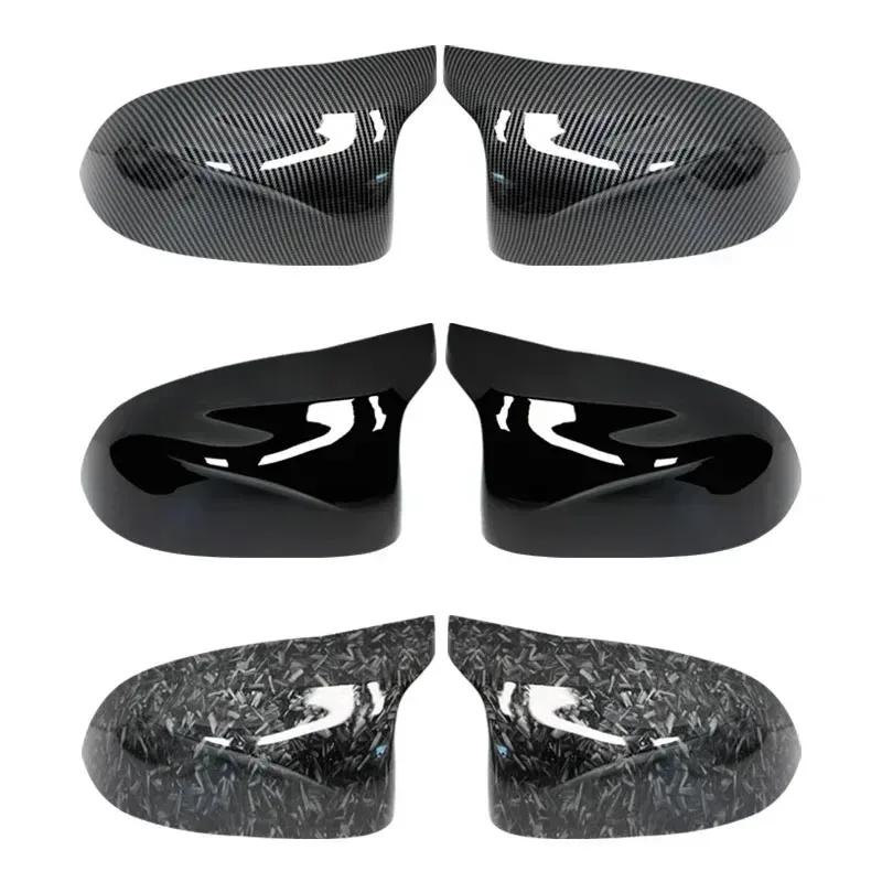 Glossy Black Carbon Fiber Car Rearview Door Wing Side Mirror Cover Cap Shell For BMW F25 X3 F26 X4 F15 X5 F16 X6 2014 2015-2018