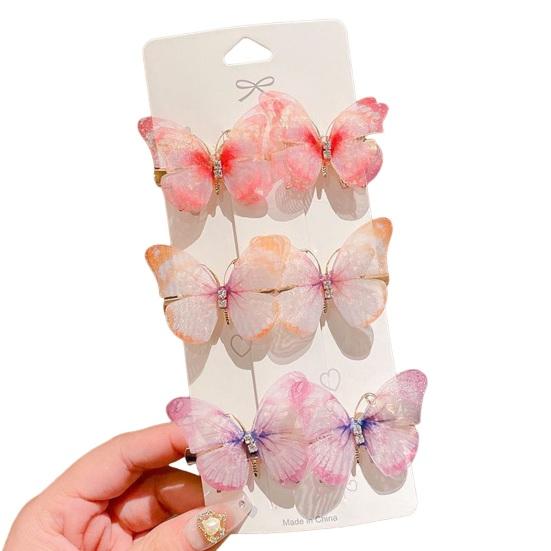 6 bucăți decor fluturi agrafă de păr împodobită cu strasuri ace de păr prințesă pentru fete accesorii de păr în formă de animal