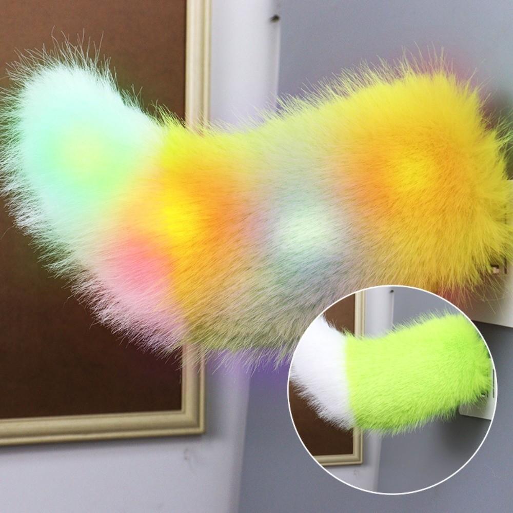 Autoadesivo Attivato dal Suono Coda Mobile Ricaricabile Peluche Coda Scodinzolante Ornamento per Veicolo