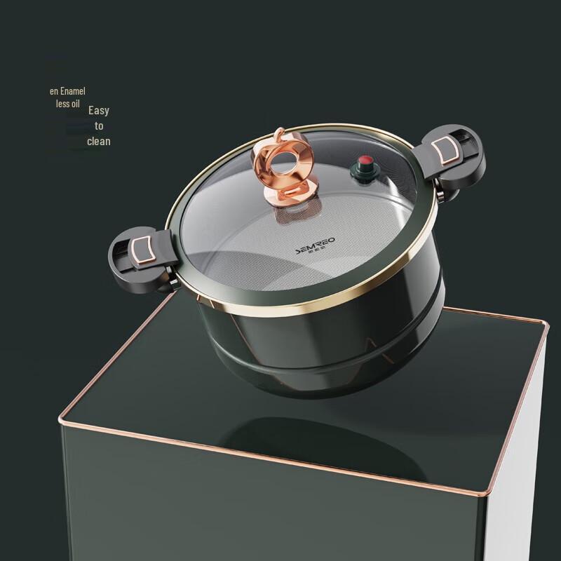 SEMREO Emaille Mikrodruck-Dampfkochtopf