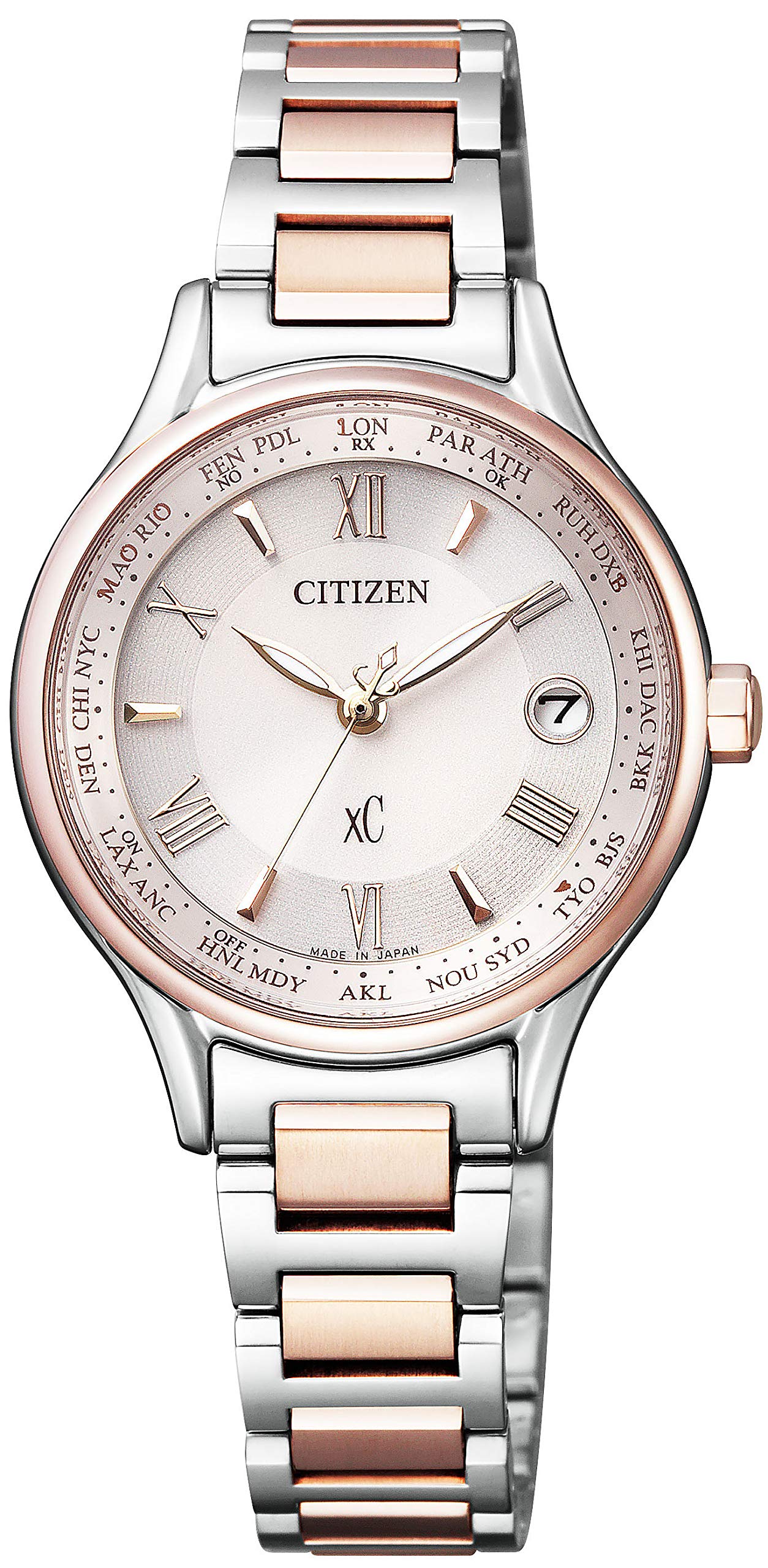 

Водонепроникний радіогодинник Cross Sea Sakura Pink Popular Titania Line Happy Flight Series Pink [Citizen] Eco-Drive EC1165-51W для жінок