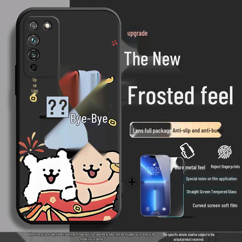 Honor X10 Anti-Fall Silicone Phone Case: Creative Cartoon Design, Soft and Durable.