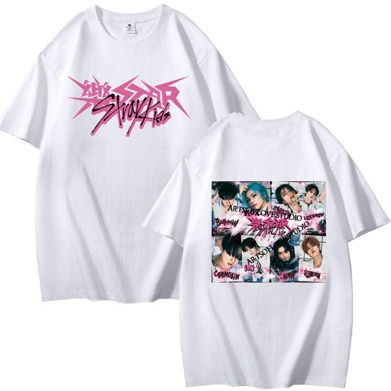 Stray Kids Dominated Printed Summer Short Sleeve T-Shirt Cotton Loose