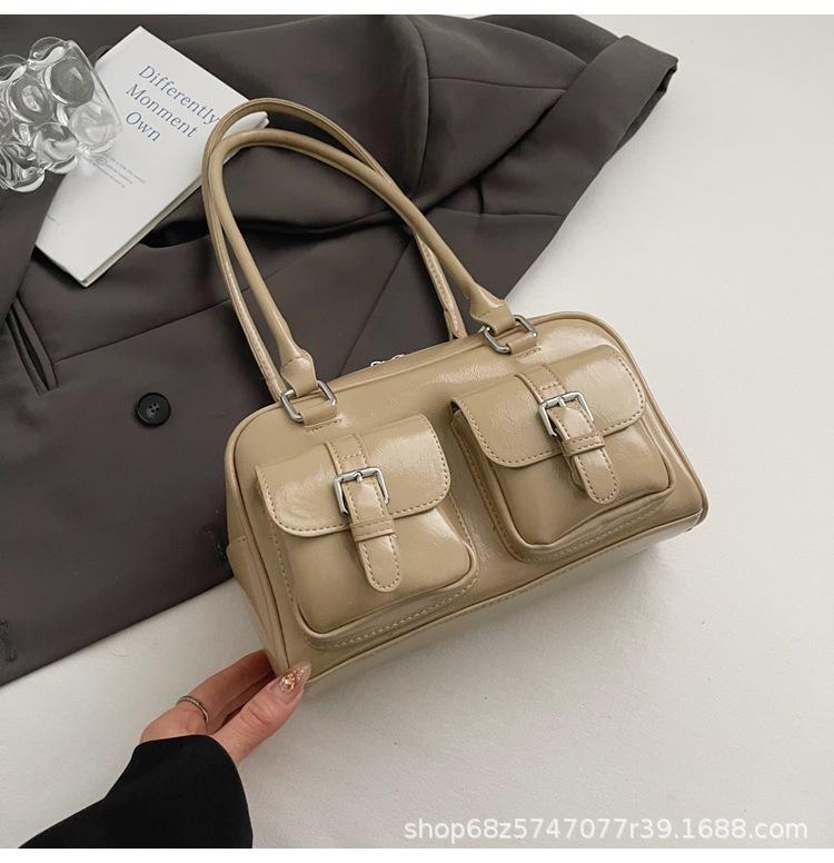 Niche Design Portable Bowling Underarm Bag Women's 2025 Spring New Large-capacity Fashion Shoulder Pillow Bag
