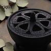 Aromatherapy Burner Vintage Tripod Incense Holder with Lid, Cast Iron Burner, Metal Cauldron Zen Home Decor Censer, Cone Coil for Resins Charcoal