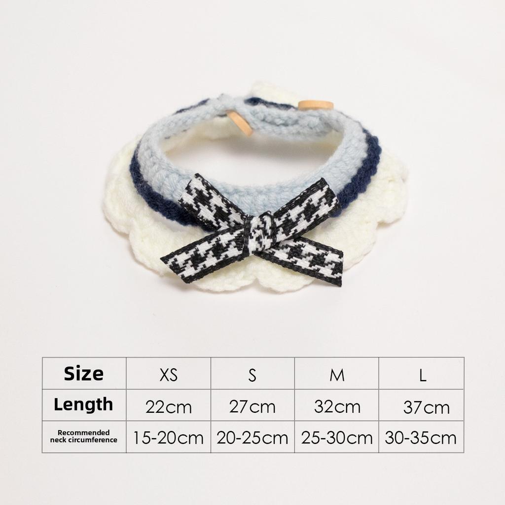 Sweet Japanese Cat Scarf Soft Collar Pet Decoration Bow Drool Towel