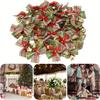 WTEMPO Christmas Mini Ribbon Bow Bell Ornaments Gift Boxes Decorations for Christmas Tree Wedding Birthday Mini Bowknot Bell Craft Presents