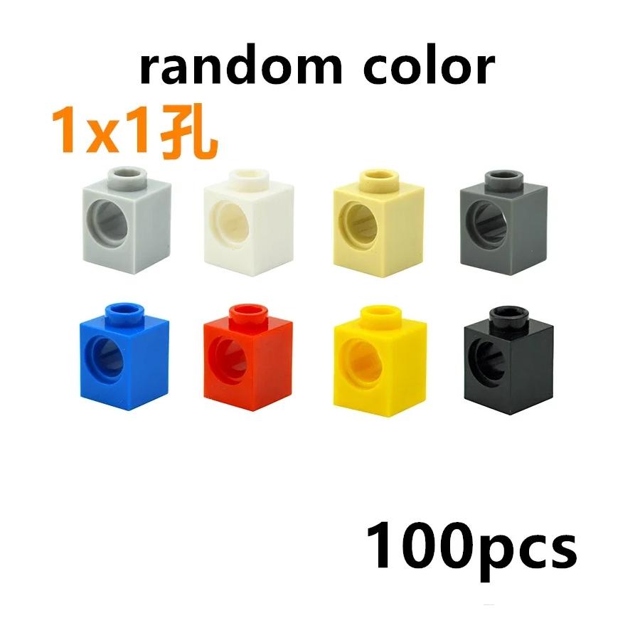 MOC Building Block Holes Thin Thick 1x1 1X2 1x3 Assembles Particles Brick Basic Accessories Toy Compatible 32001 43857 6541