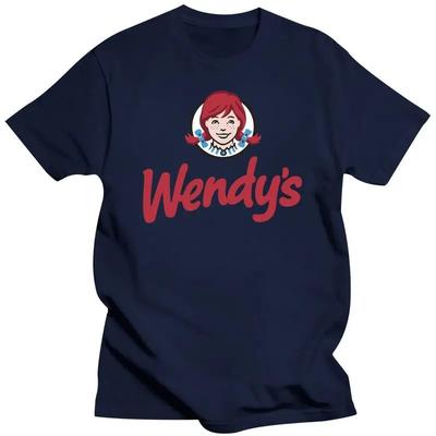 Wendys Fast Food Restaurant Logo Herren T-Shirt Fast Food Logo Herren Restaurant Wendys Rundhals T-Shirts Sommer T-Shirt