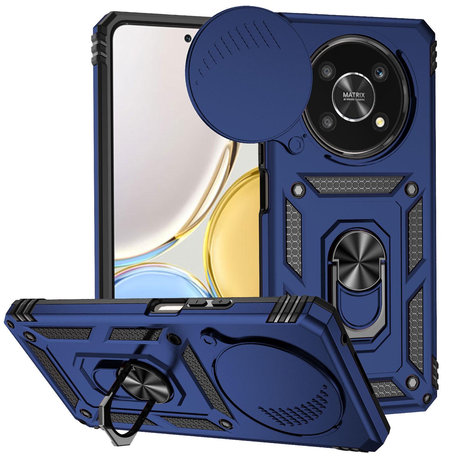 

Honor Magic 4 Lite/X9 Soldier Stand Case - Full Protection, Push-Window Design Honor X9/Magic 4 Lite синий