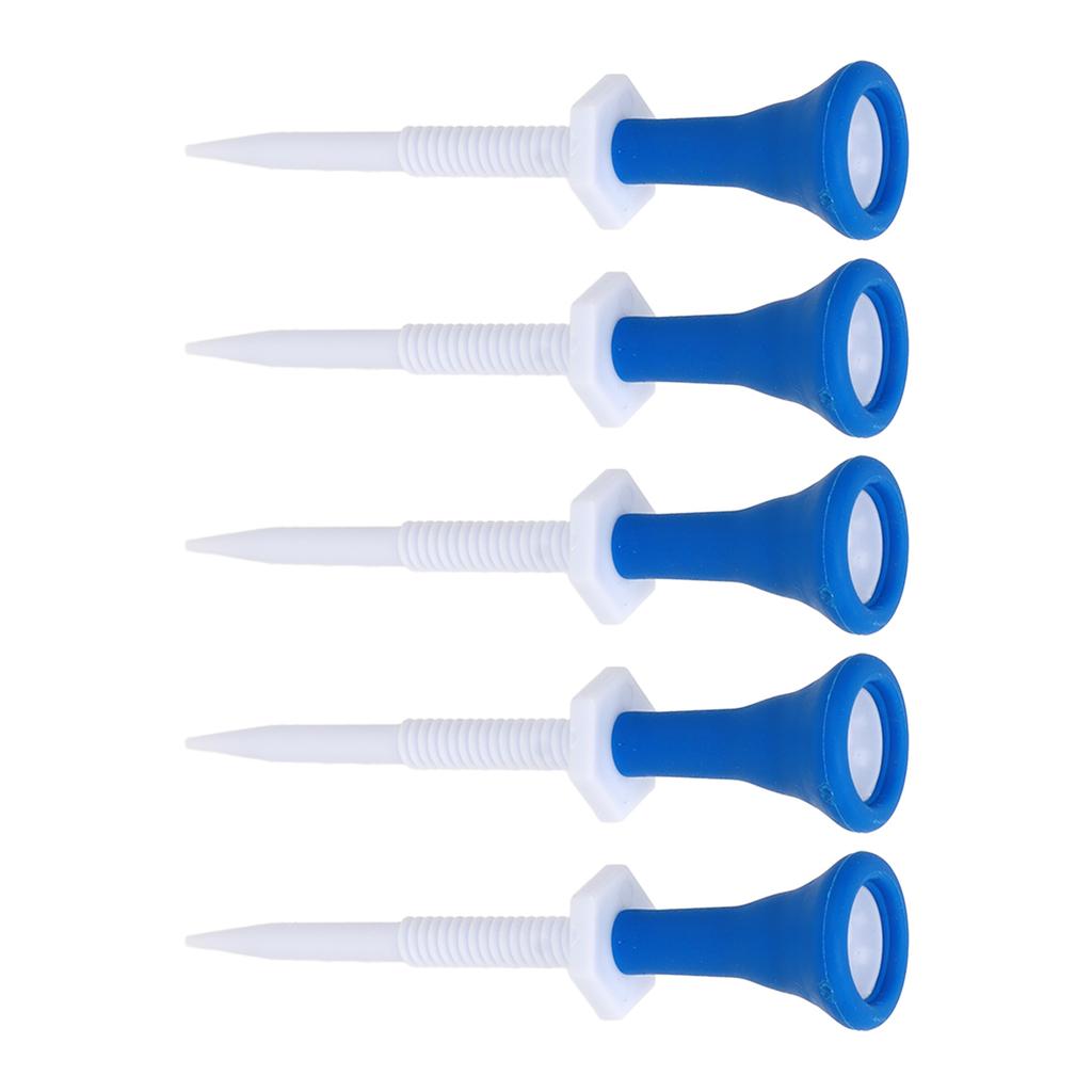 5 PCS Golf Tees Adjustable Plastic Golf Tees Pack Reduce Friction Golf Training Supplies