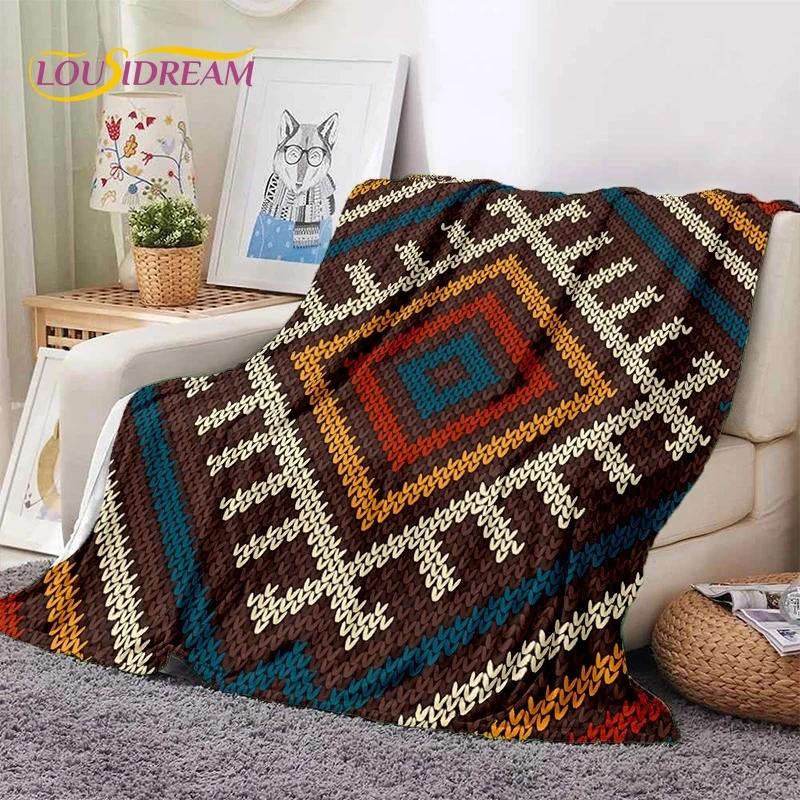 3D Lastest Nordic Turkish Bohemia Celt Soft Flannel Blankets,Throw Blanket Comfortable Blanket for Picnic Beds Sofa Home Bedroom