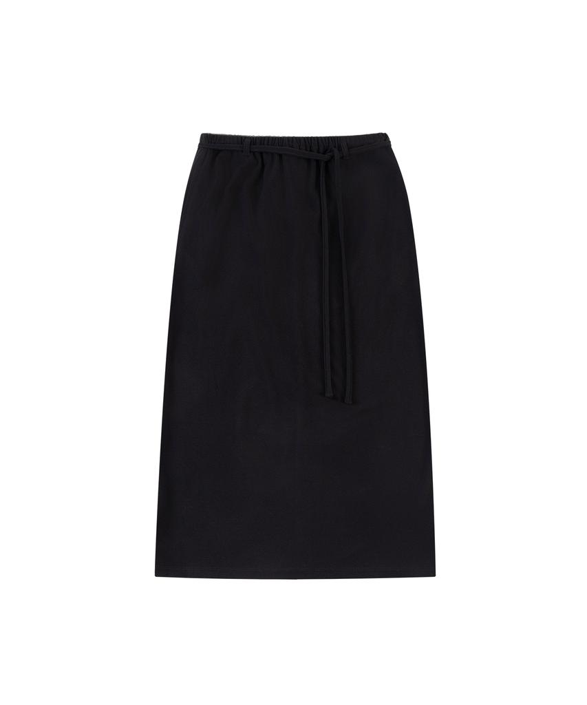 Banwonateullie P3293 Fluffy Midi Skirt_Black