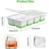 Creative Ice Molds Trays Silicone Easy-Release Flexible Ice Cube Molds With Lids Big Square Cubed Ice Trays For Whiskey Cocktail