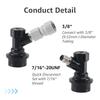 Kunststoff-Schnellverbinder, 3/8" X 7/16" FFL Steckfitting für 9,52mm Schlauchleitung, Heimbrau-Schnellverbinder für Ball Lock Bierdispenser