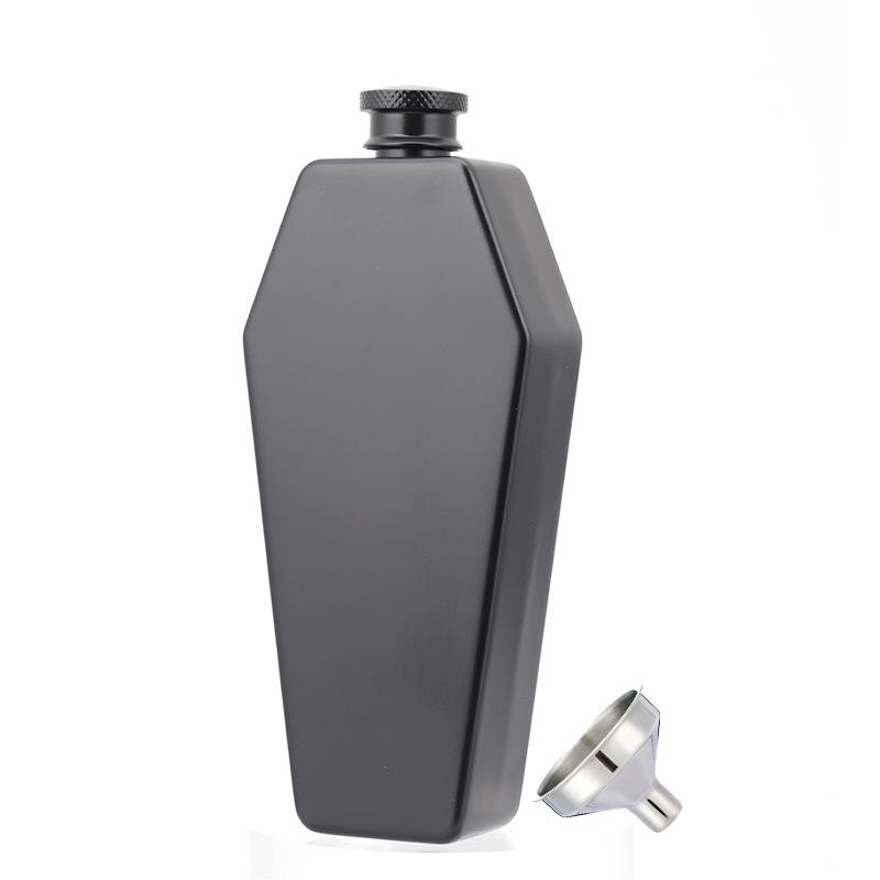 Compact 304 Stainless Steel Hip Flask - Food-Grade, Portable, Creative Barware for Outdoors and Baijiu.