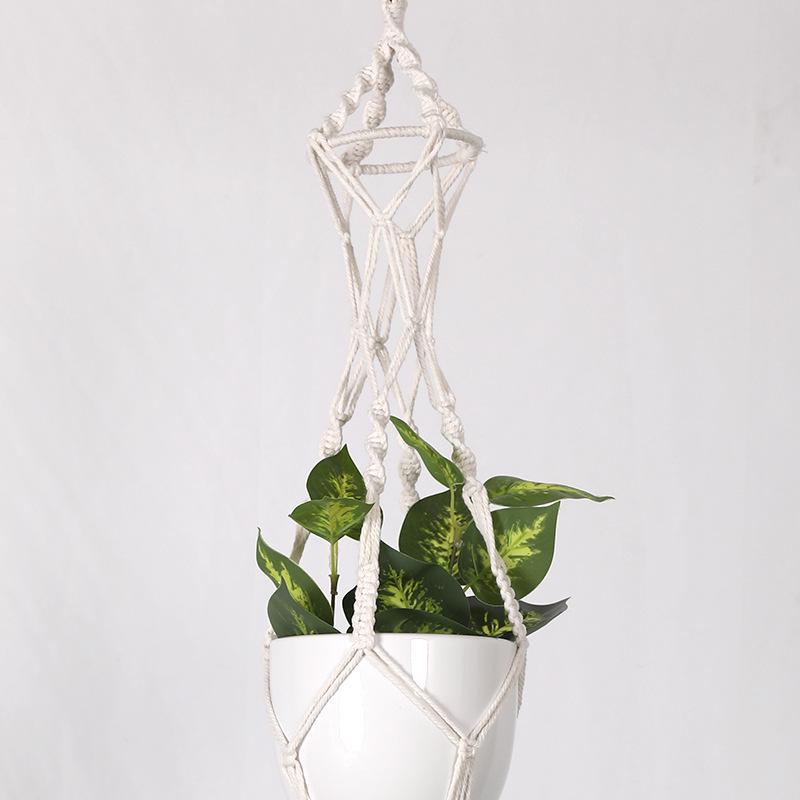Creative Woven Cotton Plant Hanging Basket Set