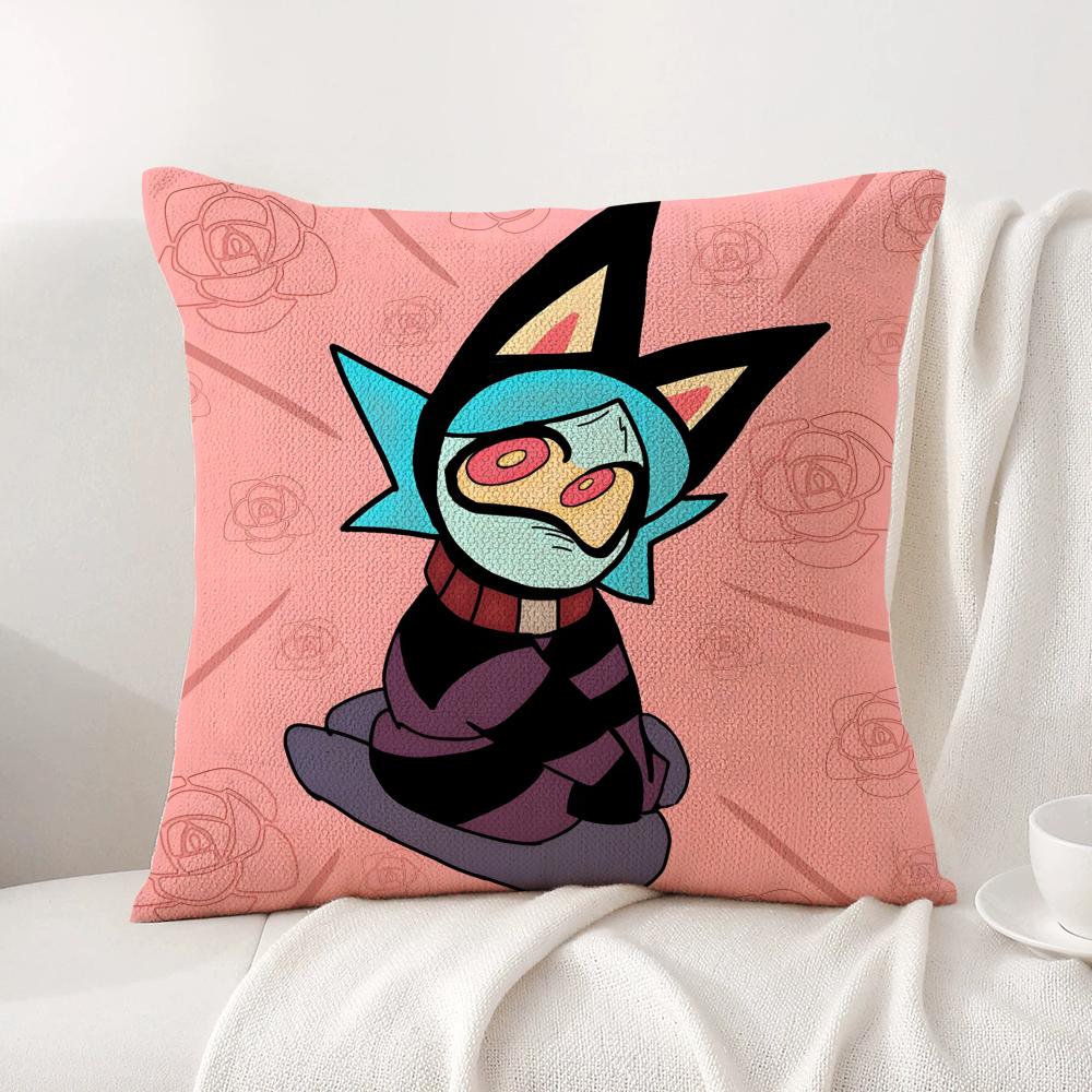 Psychocuties Mimi Pillow Case Natural Linen Organic Fabric Double-Sided Printing Breathable Perfect For Home Decor