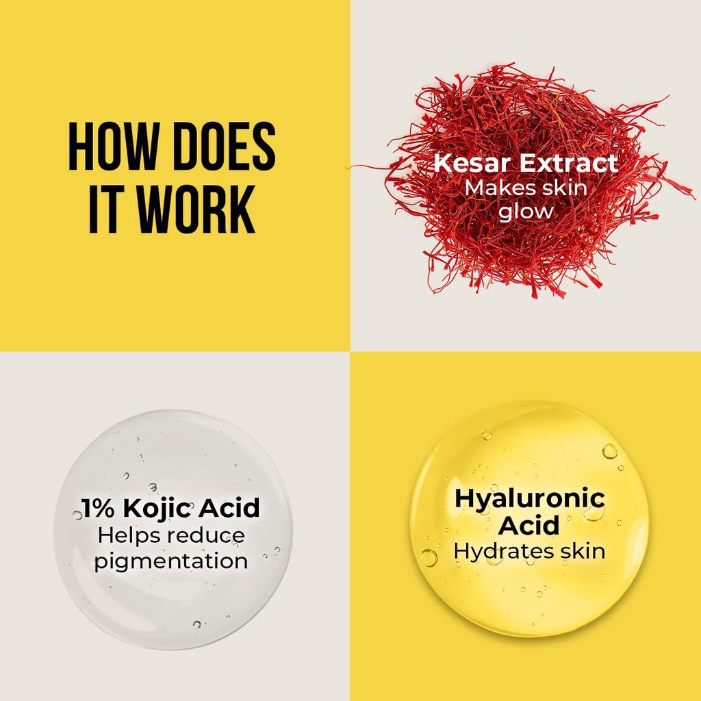 Dr. Sheth's Kesar & Kojic Acid Oil-Free Sunscreen SPF 50+ PA++++ 50 G Pack for Oily Skin Protection