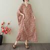 Vintage Long Dress with Cotton and Linen Patterns