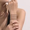 Oumaijia 18K Gold Zircon Titanium Steel Slim Bangle - Versatile Stackable Fashion Jewelry
