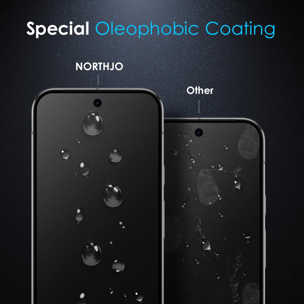 NORTHJO A++ For Google Pixel 9/Pixel 9 Pro Privacy Screen Protector Support Fingerprint Unlock High Aluminium-Silicon Glass 0.3mm Film