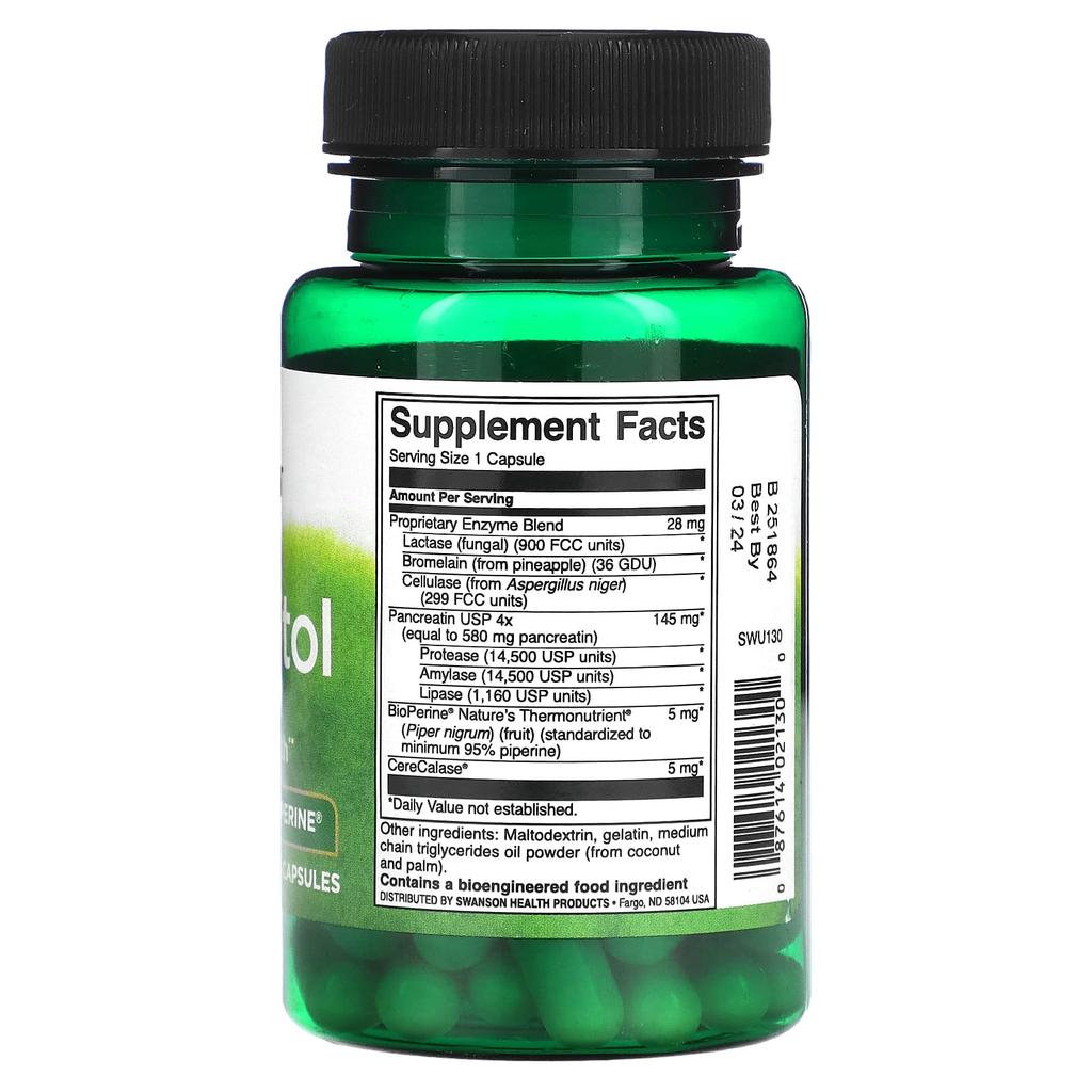 Digestitol with Enzymes and Bioperine, 60 Capsules