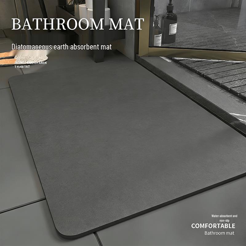 ZHUJUN Upgraded Diatomaceous Earth Quick-Dry Bathroom Mat 40cm x 60cm