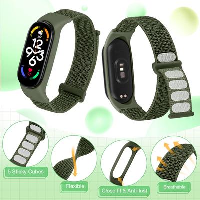 Nylon Loop Mi Band 6 7 Strap Replacement Soft Adjustable Wrist Watchband Pulsera Correa For Xiaomi Mi Band 3 4 5 6 7 Bracelet