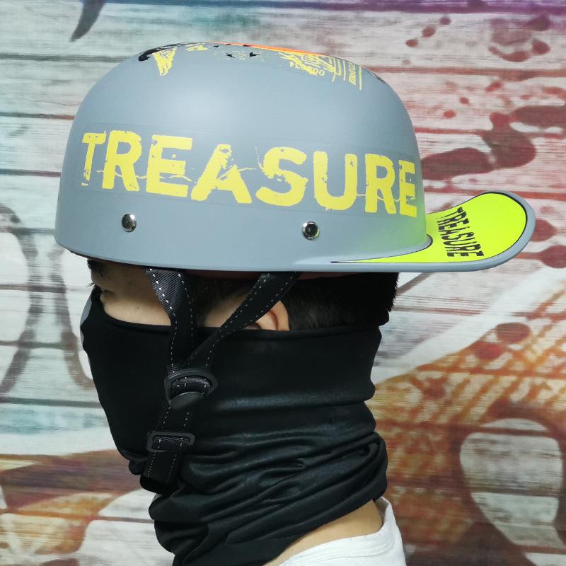 Harley Vintage Helmets Men's and Women's Electric Car Half Helmets Baseball Caps Scooters Helmets Peaked Helmets Gangster DS Personality