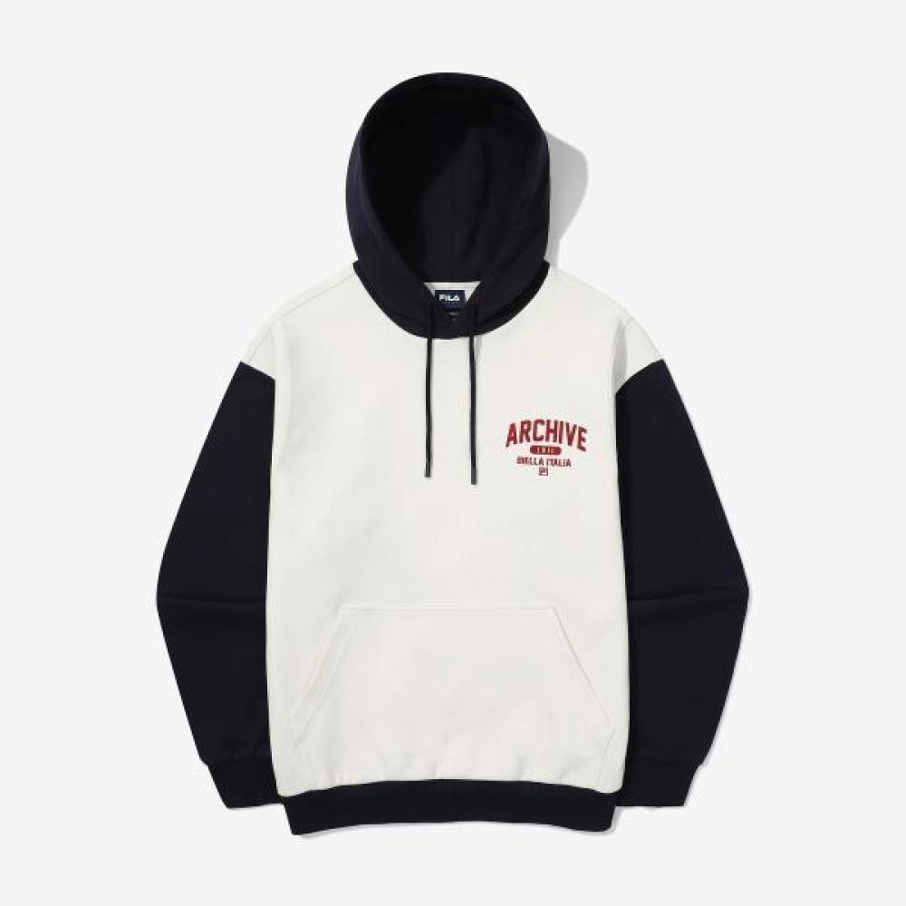 Fila Color Block Hoodie Cotton Blend IVORY/105