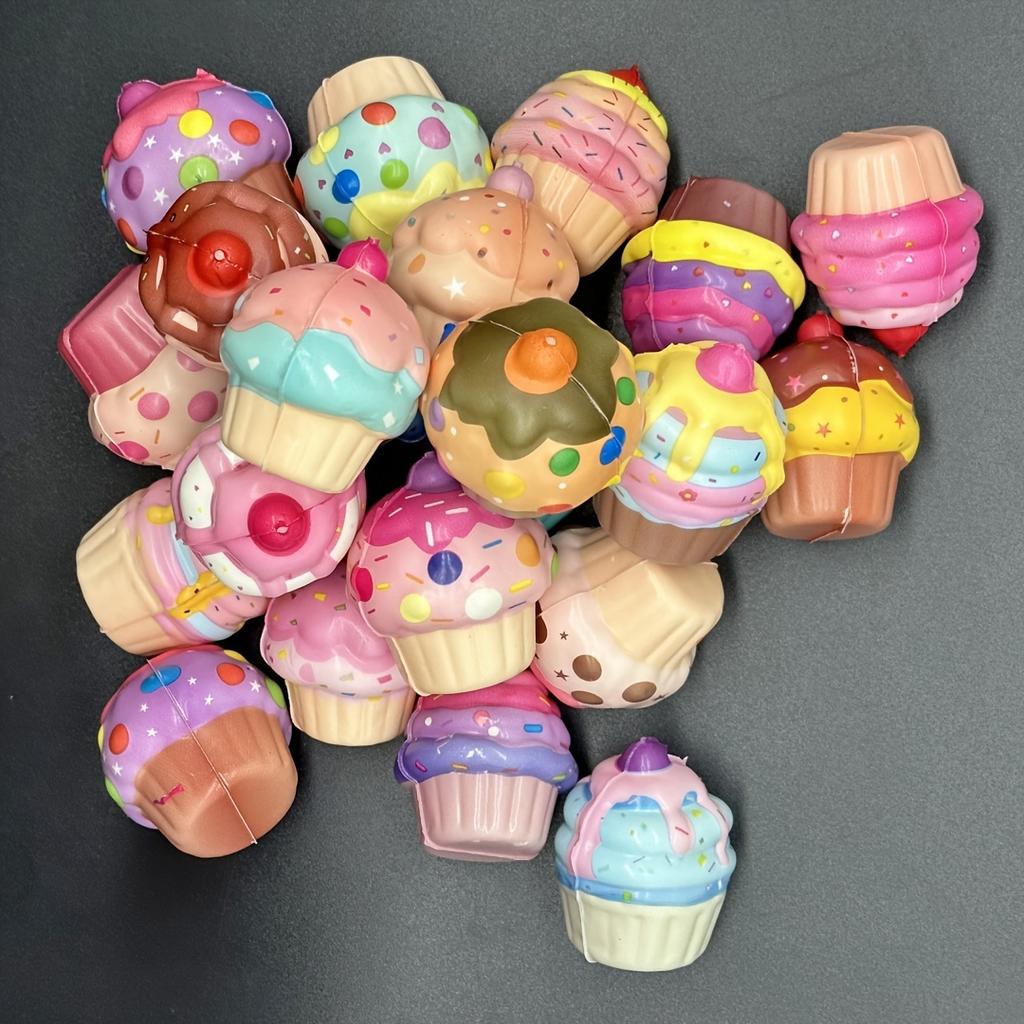 3pcs Mini Cake Squishy Toys,Christmas Thanksgiving New Year Party Favors&Gifts,Finger Fidget Sensory Toys,Sweet Home Decorations