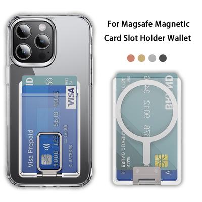 Transparent Magnetic For Magsafe Wallet Case For iPhone 17 16 15 14 13 Pro Max Cover For Samsung S24 S25 Ultra Slot Card Holder